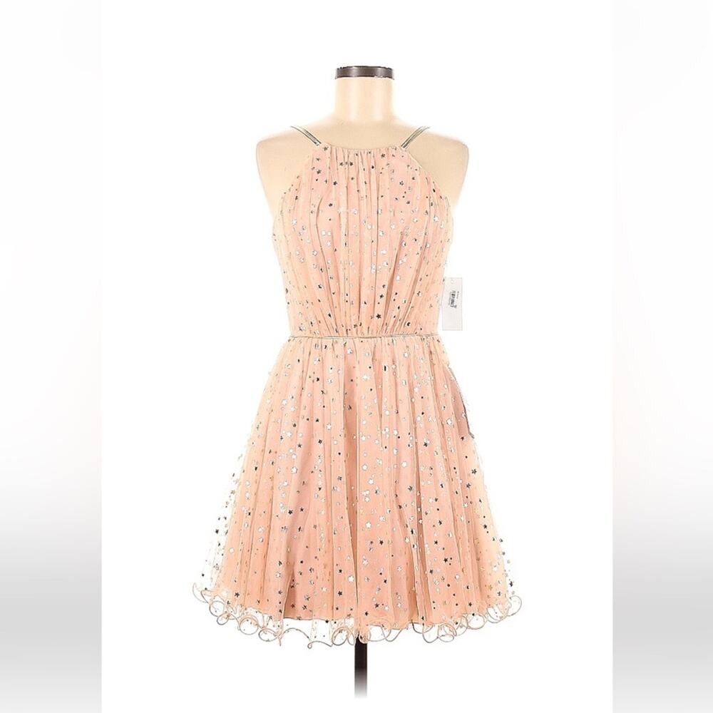 City Studio pink tutu and‎ gold star cocktail party dress NWT, size 7